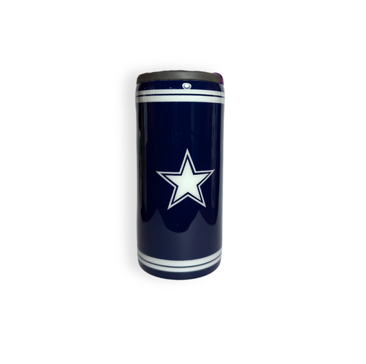 The White Star on Blue Skinny Can holder